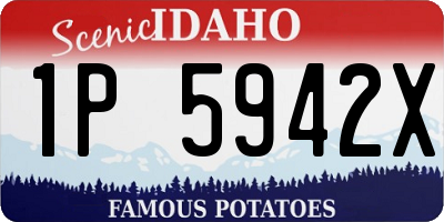 ID license plate 1P5942X