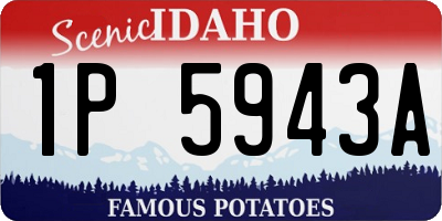 ID license plate 1P5943A