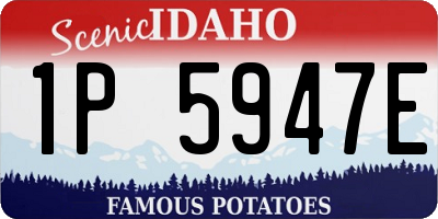 ID license plate 1P5947E
