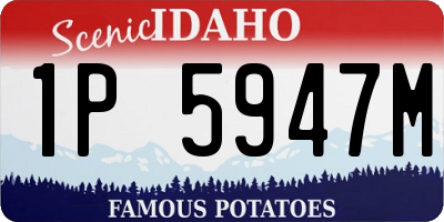 ID license plate 1P5947M