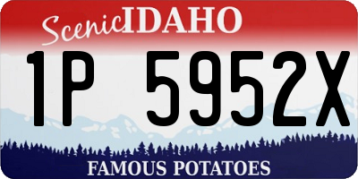 ID license plate 1P5952X