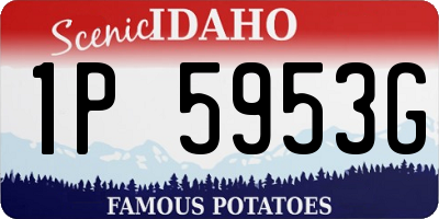 ID license plate 1P5953G