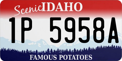 ID license plate 1P5958A