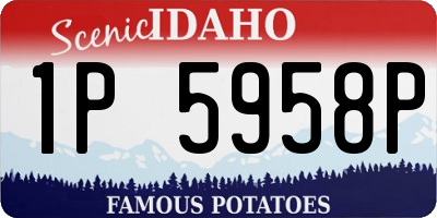 ID license plate 1P5958P