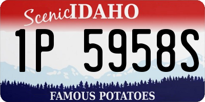 ID license plate 1P5958S