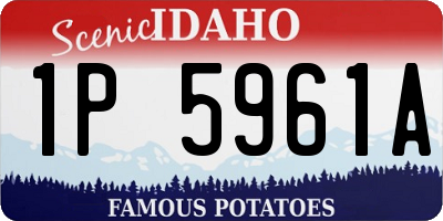 ID license plate 1P5961A
