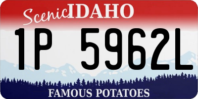 ID license plate 1P5962L