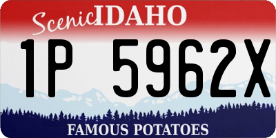 ID license plate 1P5962X