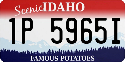 ID license plate 1P5965I