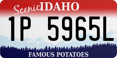 ID license plate 1P5965L