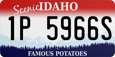 ID license plate 1P5966S