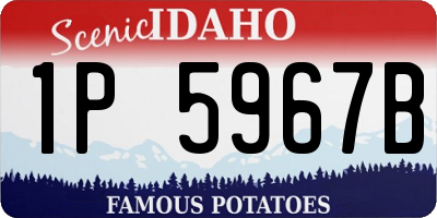 ID license plate 1P5967B