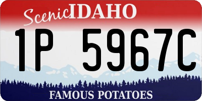 ID license plate 1P5967C