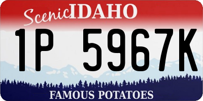ID license plate 1P5967K