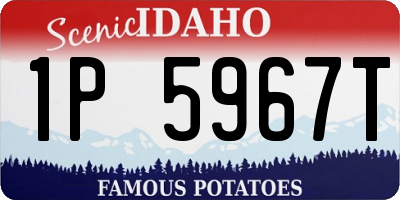 ID license plate 1P5967T