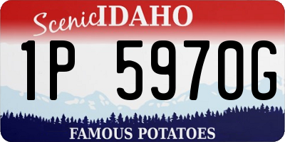 ID license plate 1P5970G