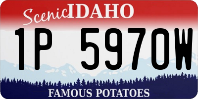 ID license plate 1P5970W