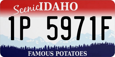 ID license plate 1P5971F