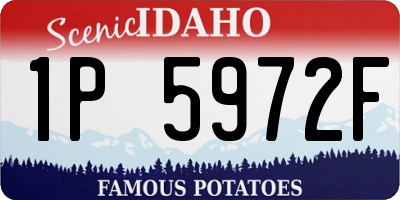 ID license plate 1P5972F