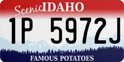 ID license plate 1P5972J