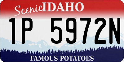 ID license plate 1P5972N