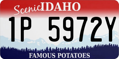 ID license plate 1P5972Y