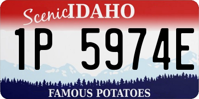 ID license plate 1P5974E