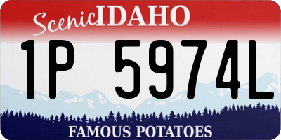 ID license plate 1P5974L