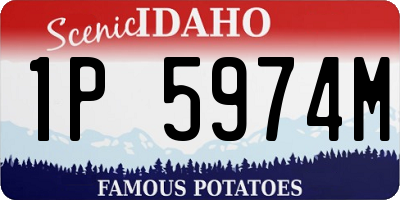 ID license plate 1P5974M