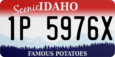 ID license plate 1P5976X