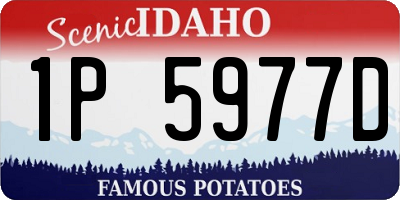 ID license plate 1P5977D