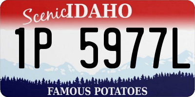 ID license plate 1P5977L