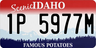 ID license plate 1P5977M