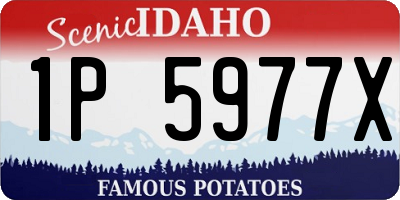 ID license plate 1P5977X