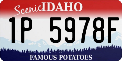 ID license plate 1P5978F