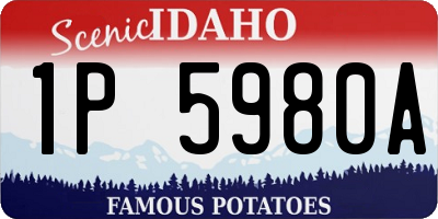ID license plate 1P5980A
