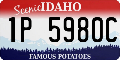 ID license plate 1P5980C