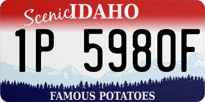 ID license plate 1P5980F