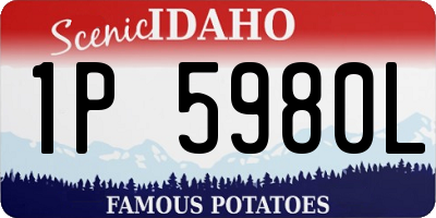 ID license plate 1P5980L