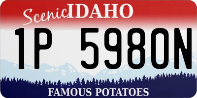 ID license plate 1P5980N