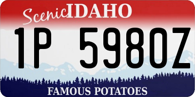 ID license plate 1P5980Z