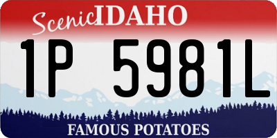 ID license plate 1P5981L