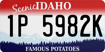 ID license plate 1P5982K