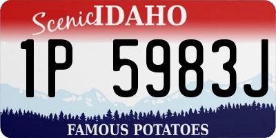 ID license plate 1P5983J