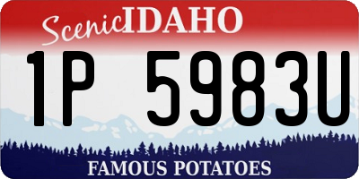 ID license plate 1P5983U