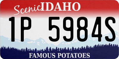 ID license plate 1P5984S