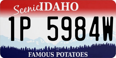 ID license plate 1P5984W