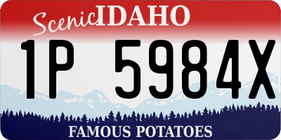 ID license plate 1P5984X