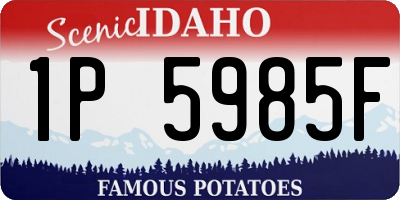 ID license plate 1P5985F
