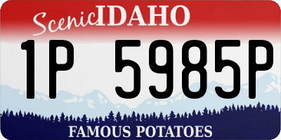 ID license plate 1P5985P